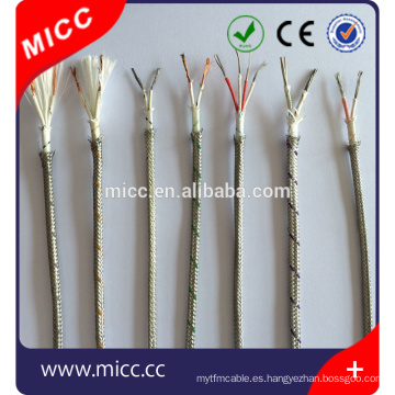 MICC cable de compensación de termopar trenzado / sólido tipo k